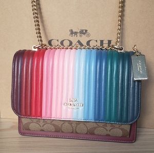 Klare Crossbody With Rainbow Linear Quilti…